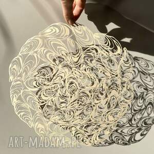 małże, wycinanka z papieru, ręcznie wykonana, muszle obraz do salonu, dekoracje