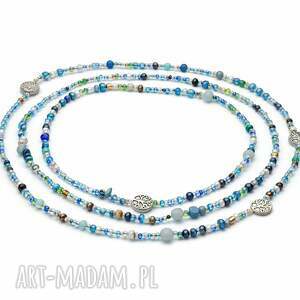 naszyjnik etno z talizmanami szczęścia, talizman drzewko zycia, korale z drzewem