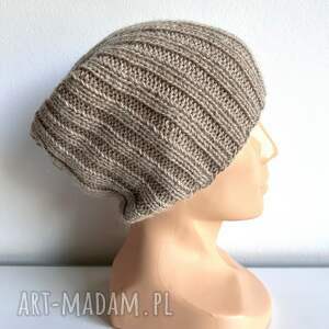 czapka zimowa laurin 100 alpaka 2020 jasny nugat, wełna