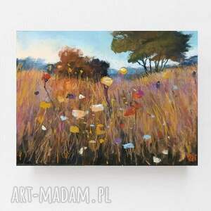 łąka - praca formatu 18/24 cm pastele