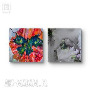 kompozycja prac, efekt motyla - obraz krajobraz, kwiat, zwierzęta