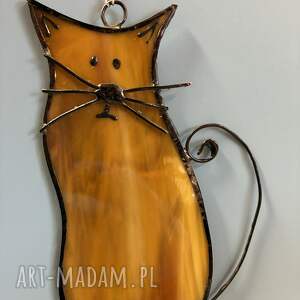 mega kocur witraż kot, metodą tiffany, prezent