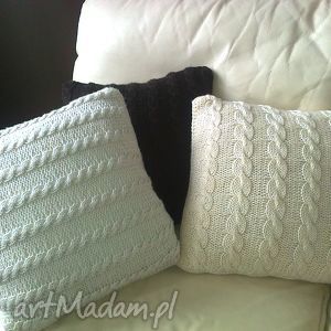 ręczne wykonanie poduszki poduszki w brązach