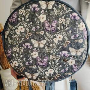 plecak okrągły motyle