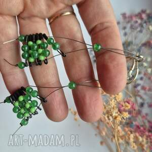 Kolczyki zielone leciutkie rekodzielo box x1, et, fo, dams