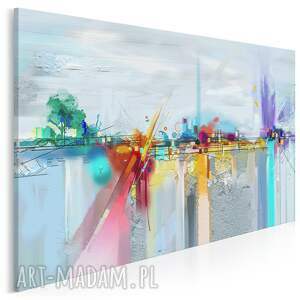 obraz na płótnie - abstrakcyjny kolorowy barwny 70x50 cm 88901