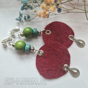 klipsy z fulcem długie lekkie koraliki kolorowe etno boho x1 et fo dams, bo