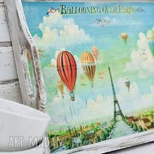 Prezent Taca dekoracyjna, Paryż, vintage, dekoracja stołu, pomysł