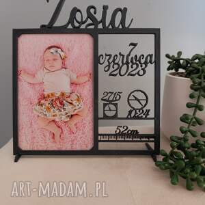 personalizowana ramka na zdjęcia narodziny dziecka baby shower druk 3d