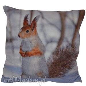 handmade prezenty na święta poduszka dekoracyjna wiewiórka