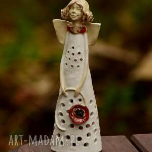 anioł lampion kominek - Dom ceramika