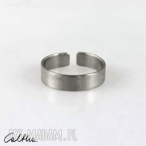 satyna - srebrna obrączka 1900-37, srebrny pierścionek, minimalistyczna