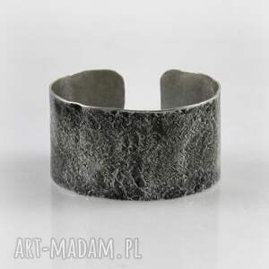 kamień - srebrna bransoleta 2020-09 iii, minimalistyczna biżuteria, srebro
