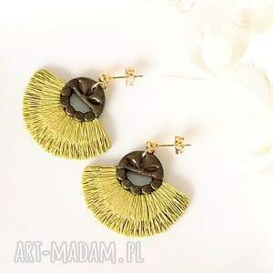 edycja limitowana kolczyki typu makrama, oliwkowe niej made in poland nie