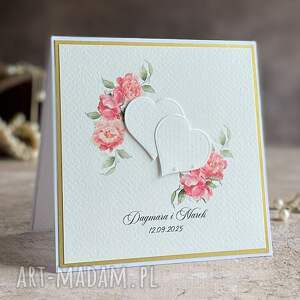anna art and crafts kartka na ślub w ozdobnej kopercie, wzór wa 26b, elegancka