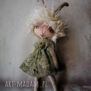 liza - chochlik rogaty artystyczna lalka kolekcjonerska, koza, szmacianka, ewa