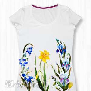handmade upominek malowana bluzka w kwiaty