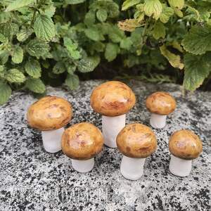 pod choinkę prezent, zestaw miodówek ceramika grzyby, maślaki