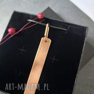 Wisiorek miedziany z sercem 1 cm - minimalistyczny prezent