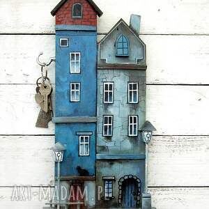 na klucze - Niebieska Kamienica, drewniany wieszak