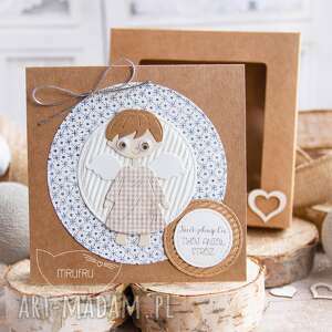 kartka z aniołkiem stróżem - mrufru scrapbooking