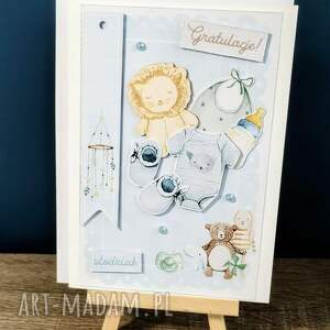 kartka z okazji narodzin dla chłopca maleństwa gratulacje