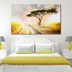 obraz xxl drzewo 24 - 120x70cm na płótnie afryka