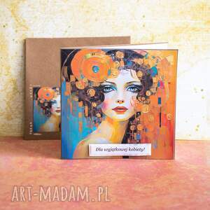 seria - prosta kartka i koperta - dla wyjątkowej - Stworki we wzorki