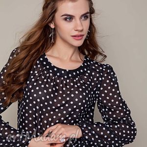 święta, lekka bluzka w grochy