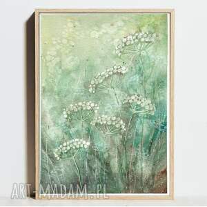 oryginalna akwarela A4. łąka - Dom grafika