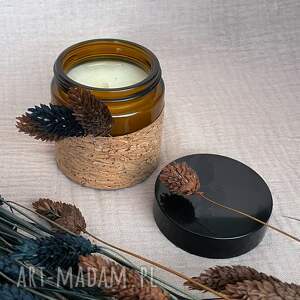 dekorowana świeca handmade o zapachu palo santo - 100 wosk sojowy