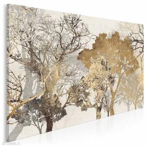 obraz na płótnie - drzewa brąz - 120x80 cm - VAKU DSGN dom obrazy