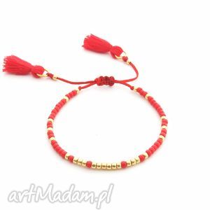 bransoletka minimal - simple red minimalistyczne, chwost