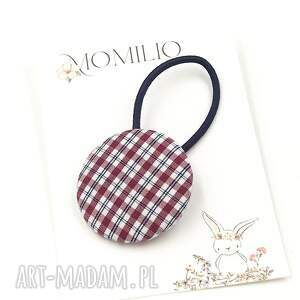 w kratkę Charlotte, gumka do włosów, nowość