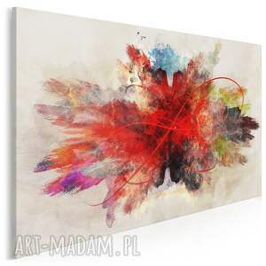 obraz na płótnie - abstrakcja czerwony abstrakcyjny 70x50 cm 74801