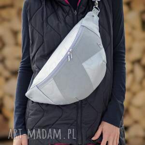 Prezent szara damska nerka XXL, mini plecak, nerkoplecak, maxi