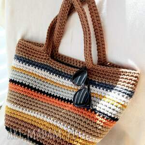 handmade torebki torba z kolorowych sznurków