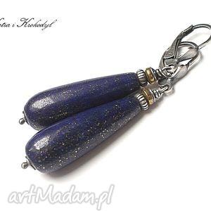 lapisowe krople - kolczyki - Katia i krokodyl biżuteria