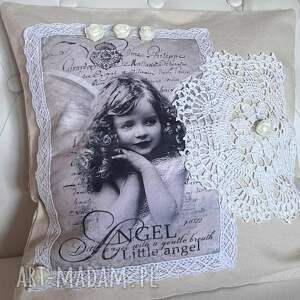 Poszewka 40x40cm, retro, poduszka, rękodzielo