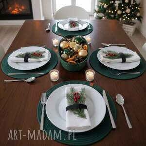 Prezent Zestaw podkładek na stół ze sznurka rękodzieło