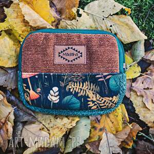 Portfelik damski handmade patchwork - las i liście