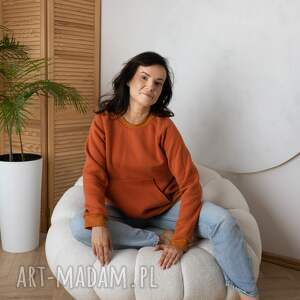 Piękna luźna bluza damska, bawełna, polski produkt