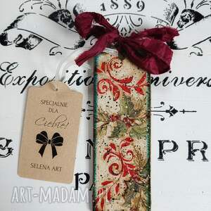 Dekoracyjna zawieszka decoupage vintage na święta