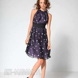 candy dress violet 38/40, sukienka, moda, wesele, szyfon lato, jesień
