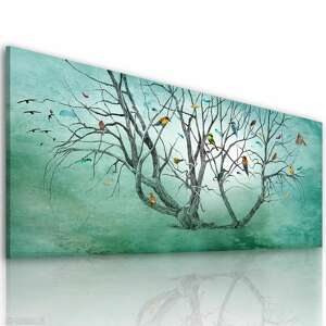 elegancki obraz z motywem drzewa wydrukowanym na płótnie wiosenne drzewo duży format