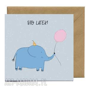 kartki kartka urodzinowa słonik