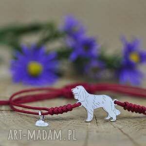 Polski Spaniel myśliwski - bransoletka z psem, srebro 925, pies