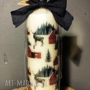 świeca dekoracyjna 18 cm zima, boże narodzenie prezent, pasja tworzenia