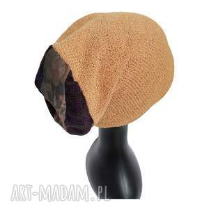 handmade czapki czapka miodowa uniwersalna na podszewce rozmiar uniwersalny box k1