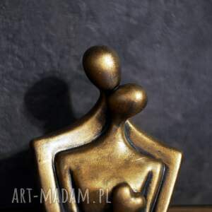 justyna jaszke rzeźba z gipsu, para zakochanych, ogniste złoto, wys 11,8 cm